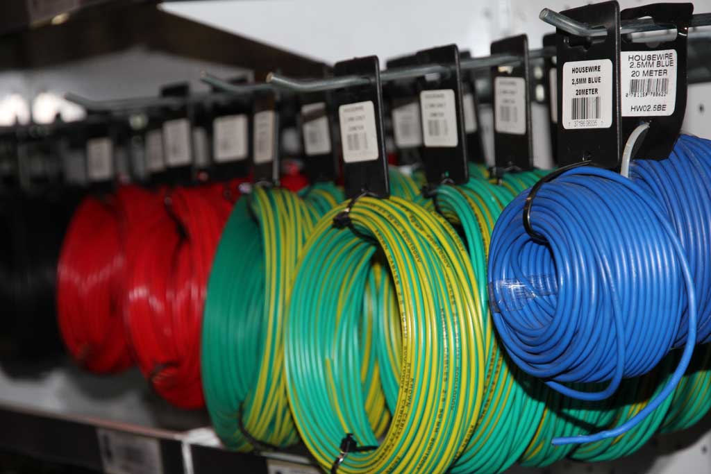 Electrical cable stock in a Megatech branch