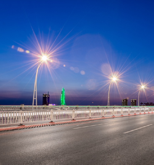 Street lighting at night