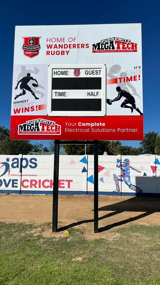 Pupkewitz MegaTech Scoreboard at Wanderers